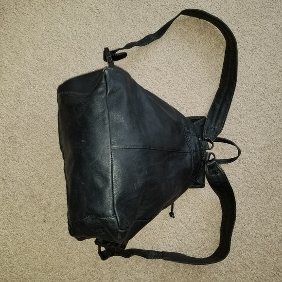 b8,219 Simon Backpack Black Leather Bag Tote Purse - Picture 3 of 8